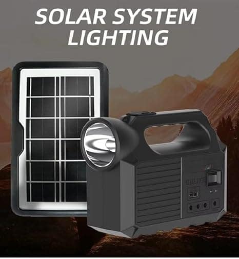 Solar Powered LED Emergency Light Kit with Flashlight view 8