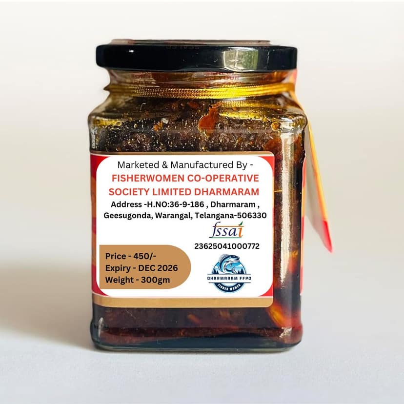 DHARMARAM FFPO Fish Pickle - Authentic & Spicy FSSAI Certified view 3