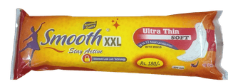 Smooth XXL Ultra Thin Soft Sanitary Pads with Wings - 18 Count
