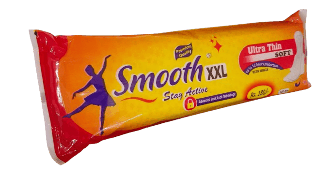 Smooth XXL Ultra Thin Soft Sanitary Pads with Wings - 18 Count view 3