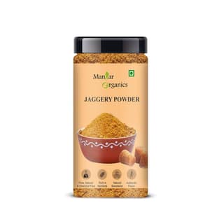 ManHar Organics Jaggery Powder (Gur Powder, Shakkar ) Desi Sakkar | Natural & Unrefined | Chemical-Free Traditional Sweetener – Jar 150gm