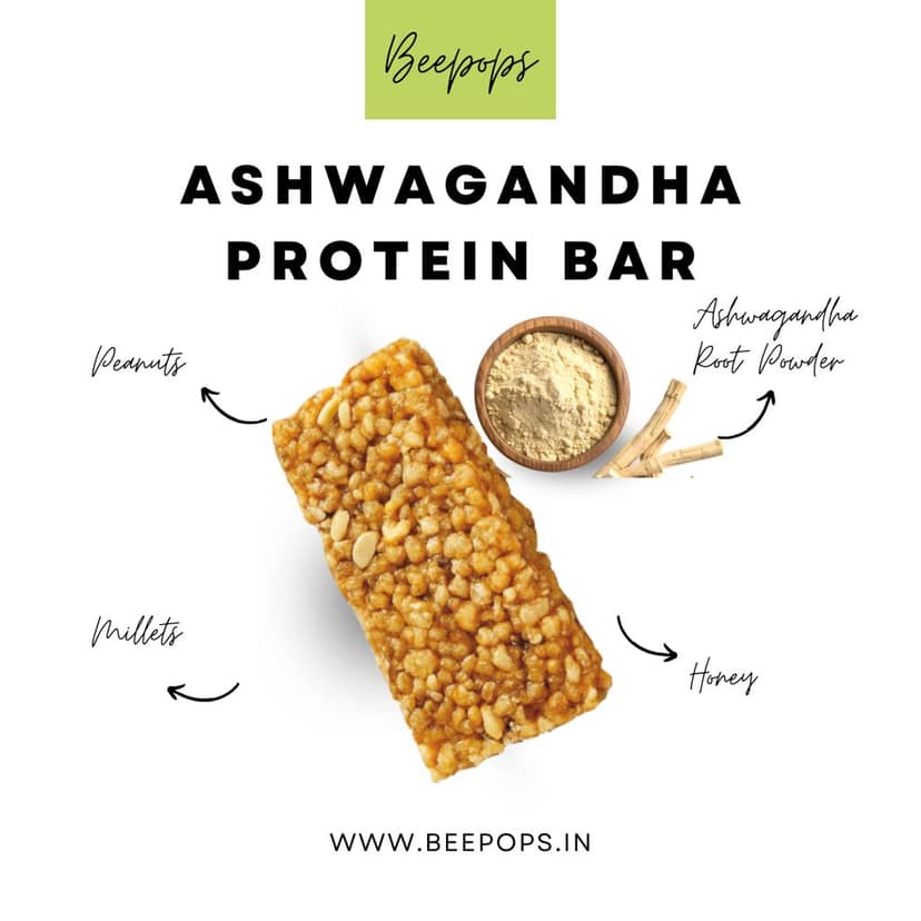 BeePops Millet Protein Bars-Ashwagandha (6NX30G) view 9