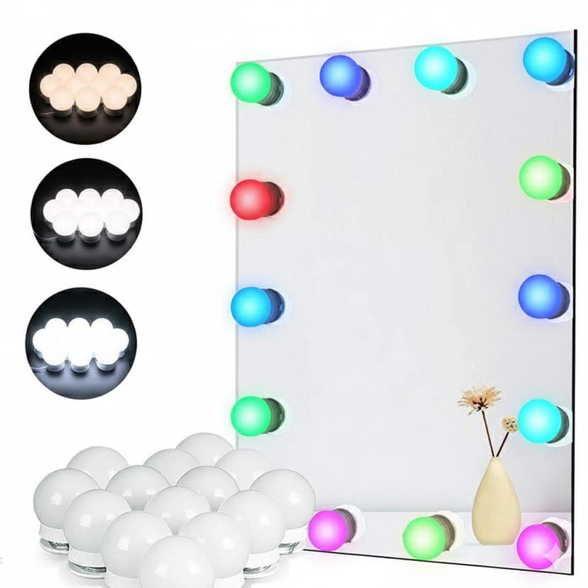 GLOWSERIE Hollywood Style Lighted Dressing Table Mirror