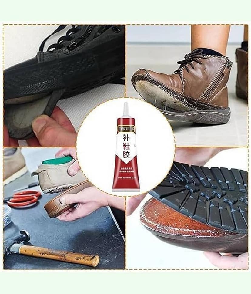 Shoe Repair Glue, 60ml Waterproof & Quick-Drying Footwear Adhesive, Instant Strong & Flexible Fabric Glue for Sole Repair, Sneakers, Boots, All Types of Shoes – Pack of 1 view 2
