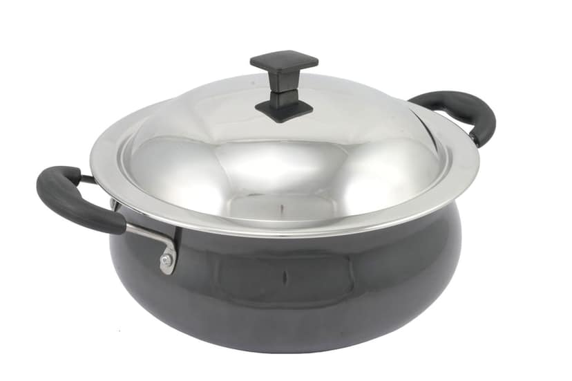 NIDHI HARD ANODISED HANDI WITH SS LID I 1.5 LTR I 3MM THICKNESS (Non-toxic, Non reactive/black) view 2