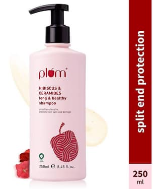 Plum Hibiscus & Ceramides Long & Healthy Shampoo|Conditions Hair,Prevents Split Ends (250 ml)
