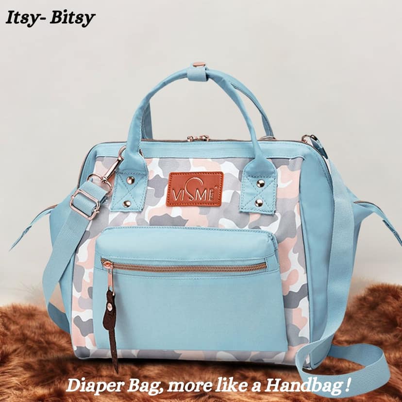 VISMIINTREND Diaper Bags for Mom | Travel Maternity Backpack Bags | Water Resistant | Premium Oxford Fabric | Gifts for Mom to Be | Baby Shower Gift view 8