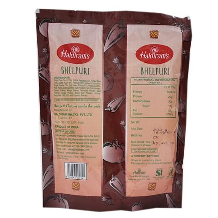 Haldiram's Namkeen - Bhelpuri (Del), 200 G Pouch view 2