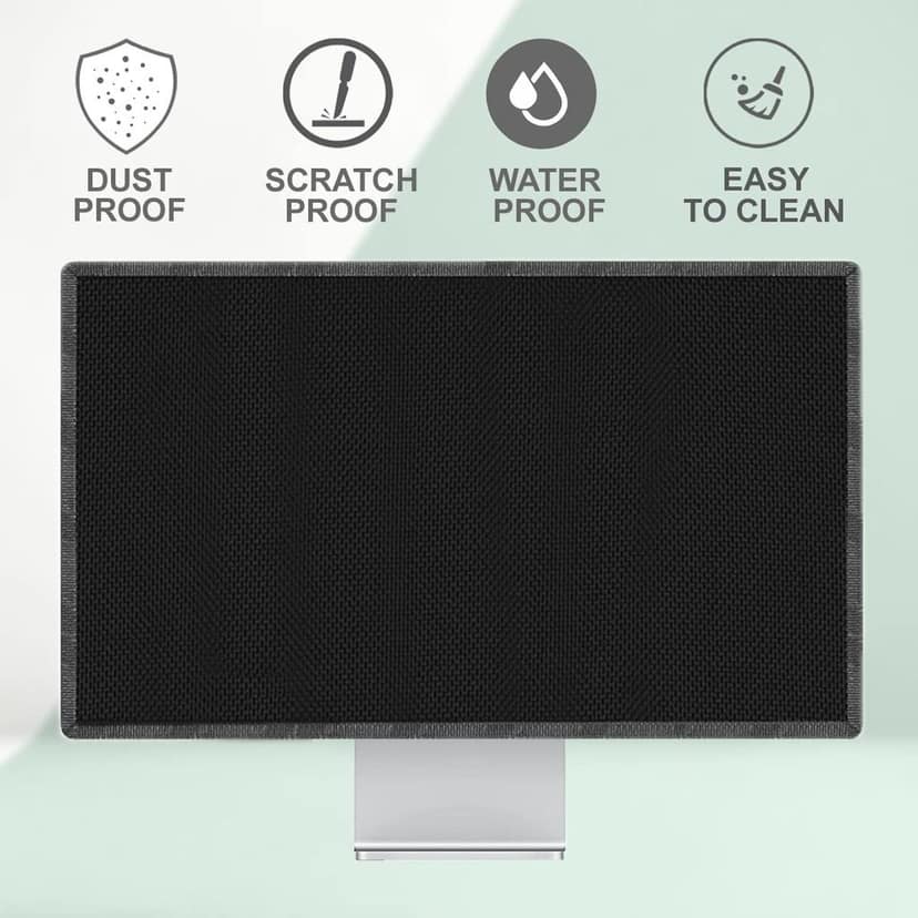 PalaP Super Premium Dust Proof Monitor Cover for HP All in ONE Desktop 27 inches (Black) view 6