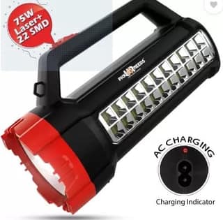 Emergency Tube Rechargeable Waterproof Bright Led Torch Light 75W+22SMD Torch (Red, 9 cm, Rechargeable)