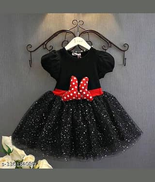 Mullick the designer Pack of 1 Baby Girls Net Frock ( Black )