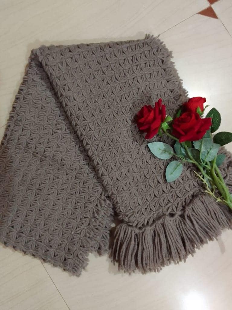 Knitted Scarf with Tassels - Winter Warmth & Style view 2