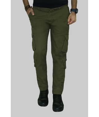 Urban Legends Regular Flat Men's Cargos - Black ( Pack of 1 )