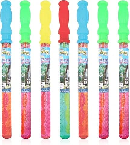 Aditi Toys Colorful Bubble Wands, Pack of 7 Bubble Sticks for Kids Above 3 Years, Magical Bubble Wand Toy for Kids, Bubble Sticks for Endless Joy & Fun Bubble Solution view 2