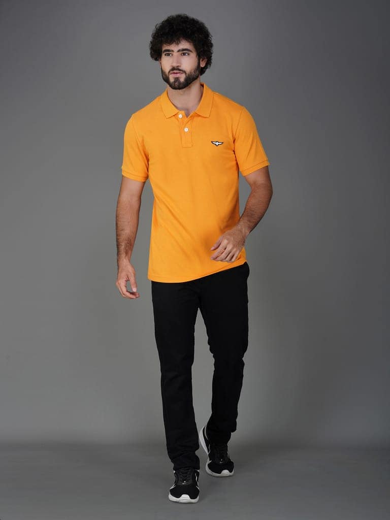 Solid Polo Shirt - APRICOT view 4