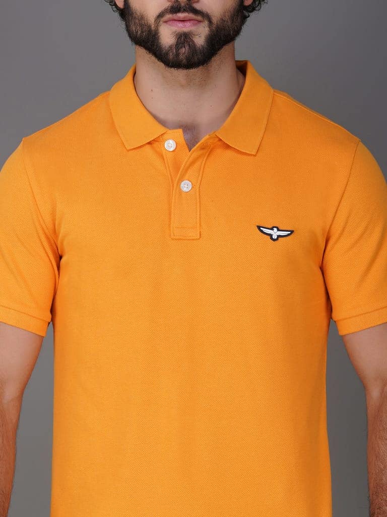 Solid Polo Shirt - APRICOT view 5