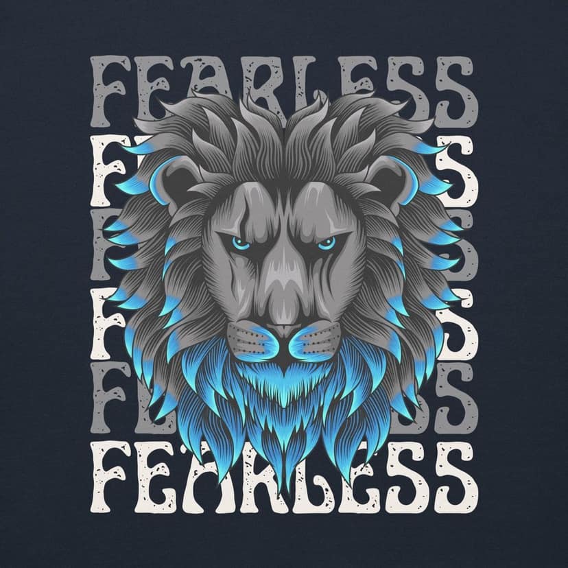 Clothikoo Premium Lion Printed Edition Hoodie (400 GSM, Navy Blue Colour) view 7