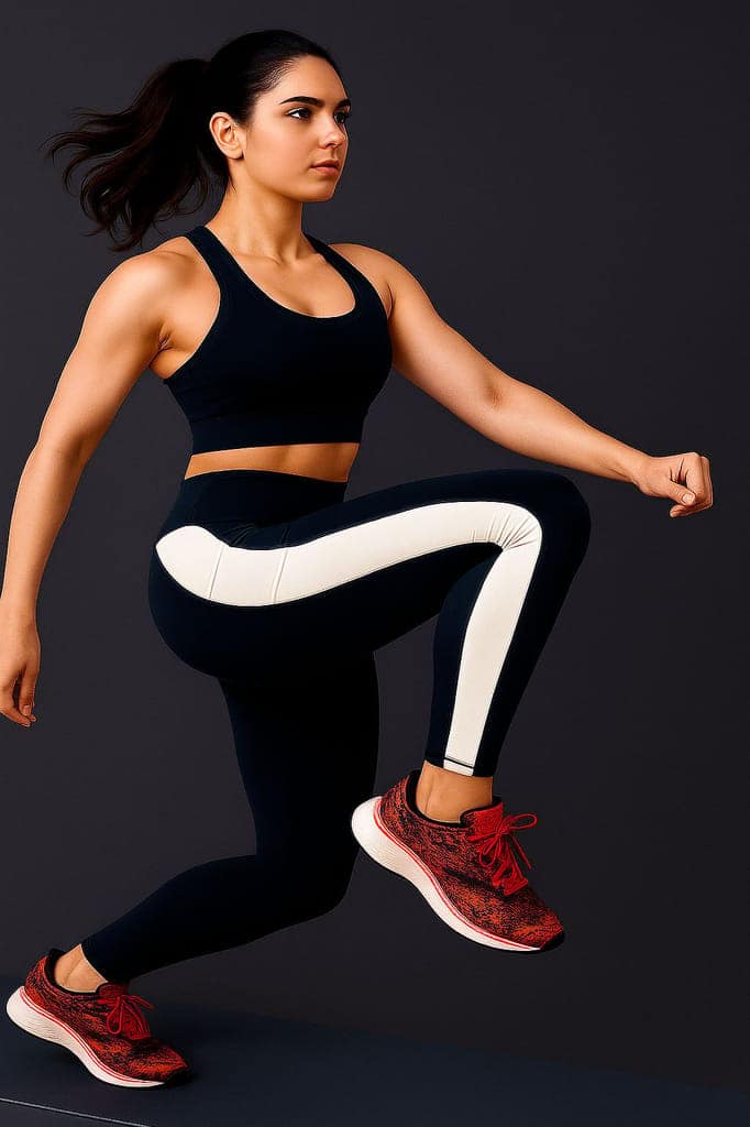 Latest Fashionable Workout & Sports Tights for Women and Girls | Perfect for Yoga, Gym Sessions, Running, Training & Outdoor Games | Smooth Lycra Fabric view 3