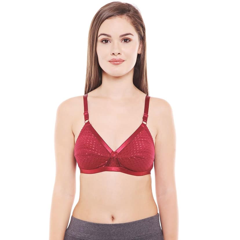 Bodycare Women Cotton Spandex Full Coverage Non Padded Regular Bra Pack - 2 E1528BMH view 3