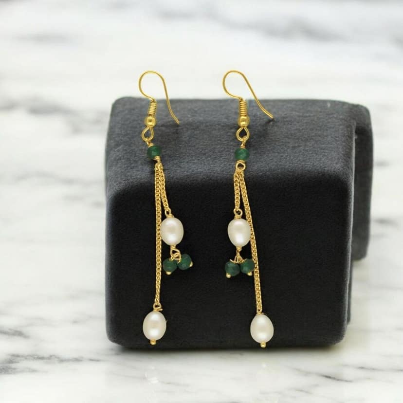 Sri Jagdamba Pearls Percy Pearl Earrings For Women Girls