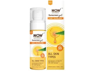 WOW Sunscreen Gel For All Skin Types SPF 55 PA++++ Lightweight & Quick Absorbing - 50 ML