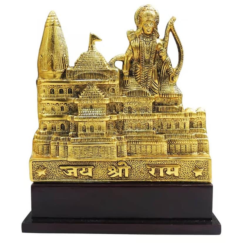Aluminium Showpiece Ram Ji Ayodhya Mandir, Height : 10 Inch (ASMAS470 B) view 2