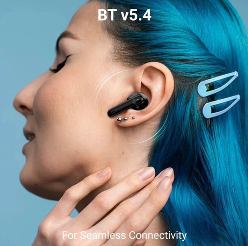 ZEBRONICS Beetles in Ear Wireless Earbuds, Bluetooth v5.4, 22* Hours Backup, Environmental Noise Cancellation, Gaming Mode, Touch Control, Voice Assistant Support (Black) view 3