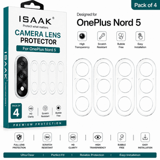 ISAAK Back Camera Lens Protector compatible for OnePlus Nord 5 (Pack of 4)