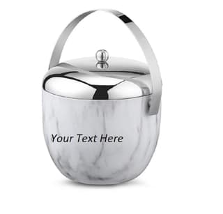 FnS Double Walled Apple Ice Bucket with Customize Message or Wishes