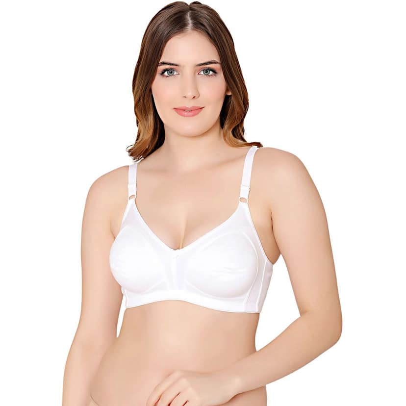 Bodycare polycotton wirefree adjustable straps moulded cup non padded bra-6576B
