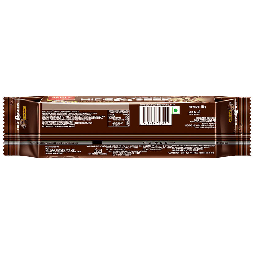 Parle Platina Hide & Seek Caffe Mocha, 120 G view 2