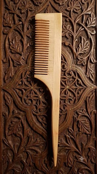 Neem Wooden Hair Comb | Handmade Natural Wooden Comb for Men & Women | 7.5 Inch