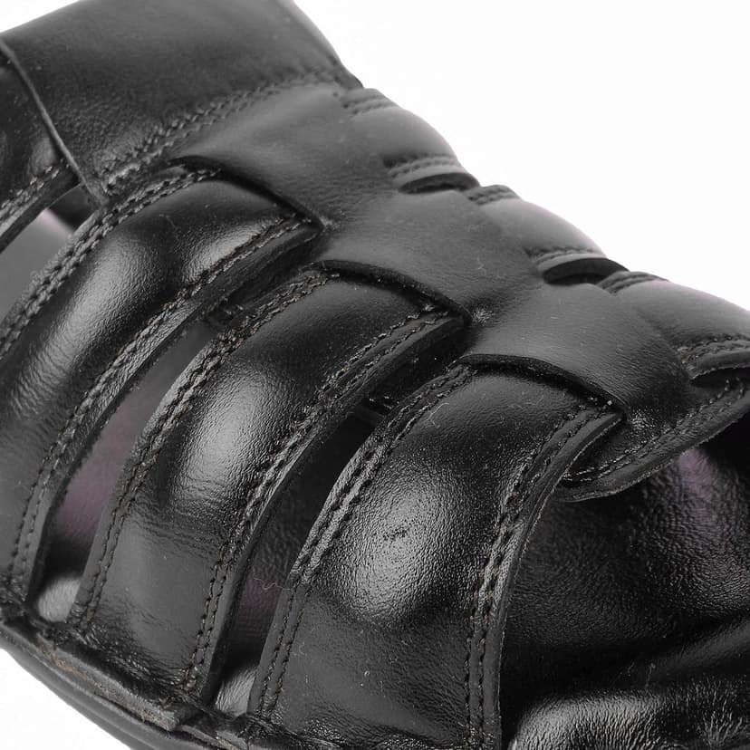 FEATHER LEATHER Men's Genuine Leather Comfortable & Fashionable Flip Flops Sandals & Slippers | Casual Indoor/Outdoor/Chappal view 3