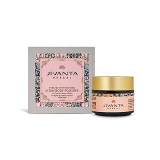 Jivanta Herbal D-Tan Body Polisher 60g Tan Removal Scrub Radiant Glow D-Tan Scrub for Body All Skin Types