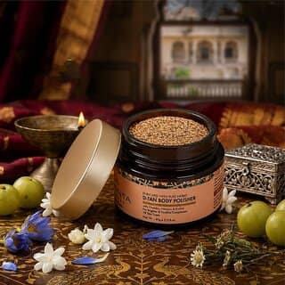 Jivanta Herbal D-Tan Body Polisher 60g Tan Removal Scrub Radiant Glow D-Tan Scrub for Body All Skin Types view 2
