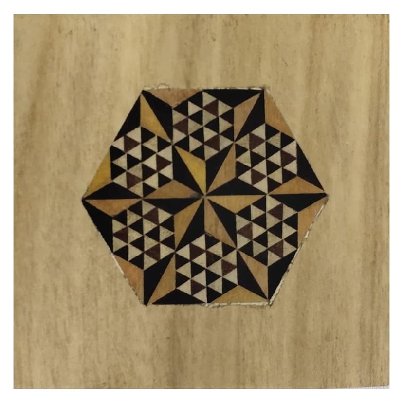 Garvi Gurjari (A Gujarat Govt Enterprise) Handcrafted Sadeli Work Wooden Paperweight view 2