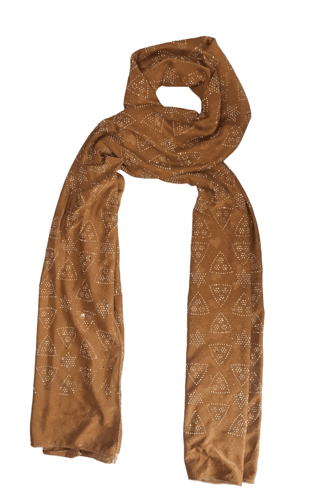 Women's Rhinestone Embroidered Georgette Shawl Scarf Wrap Stole Headscarf