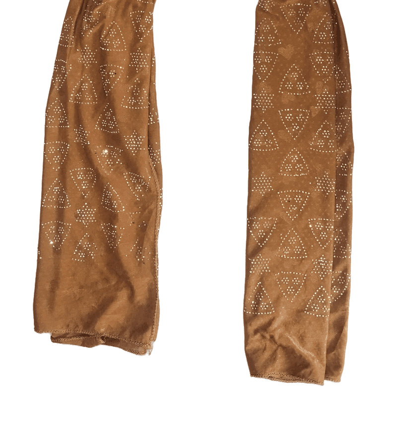 Women's Rhinestone Embroidered Georgette Shawl Scarf Wrap Stole Headscarf view 3