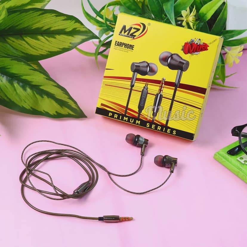 Premium Wired Earphones with Mic - (1 Pc) view 4