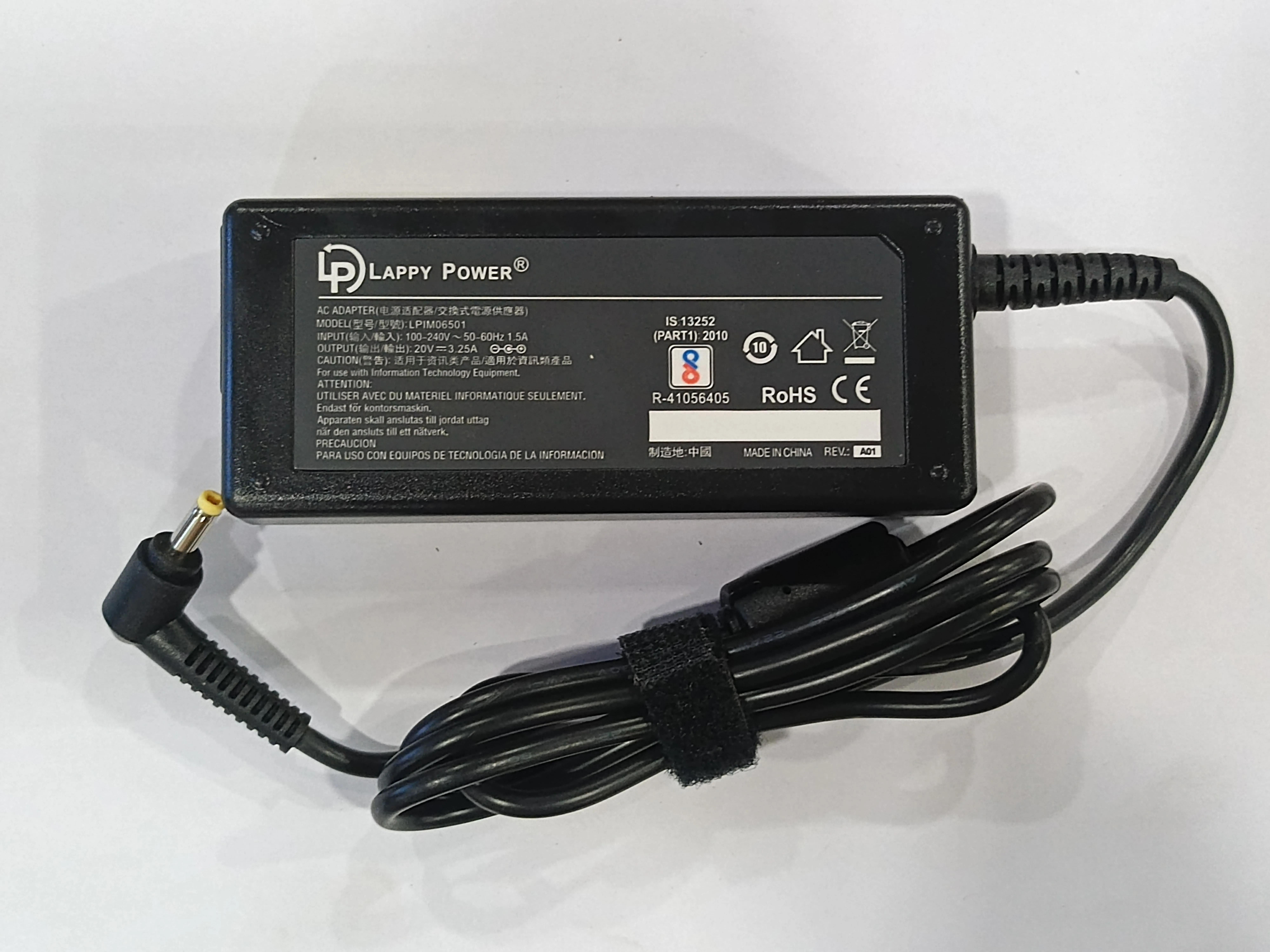 Laptop Adapter compatible for LENOVO (65W 3.25A 20V) - 4.0mm x 1.7mm Pin