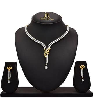 JFL - Jewellery For Less Golden Copper Necklace Set ( Pack of 1 )