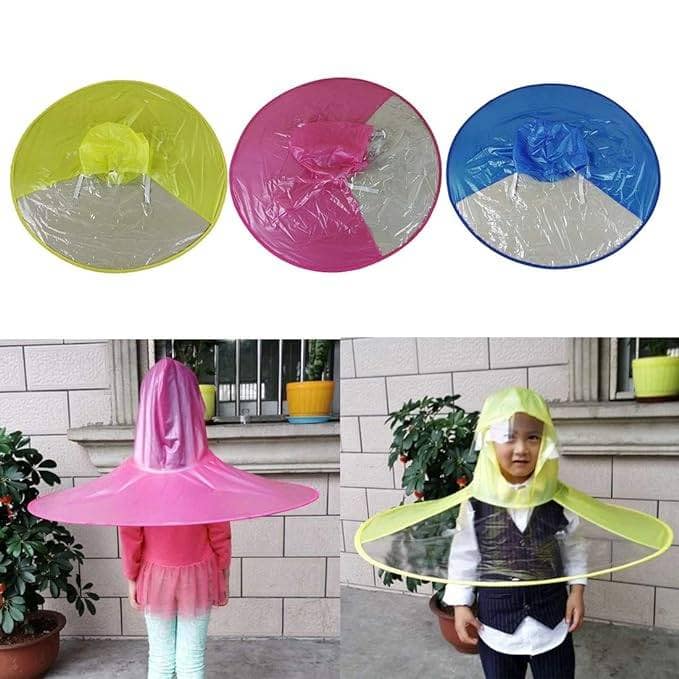 Duck Design Kids UFO Raincoat (Yellow, Free Size) | Waterproof Protection | Rainy Season view 8