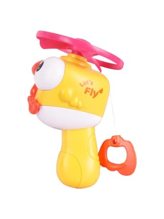 Flying Fan Saucer Toy | Pull Rope Flying Saucer Toy with Built-In Fan | Lightweight Plastic Flying Saucer for Outdoor Games | Flying Fan Saucer Toy with Pull Rope | Fun Outdoor & Indoor Flying Disc Game for Kids & Adults