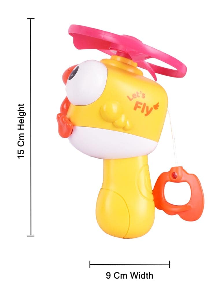 Flying Fan Saucer Toy | Pull Rope Flying Saucer Toy with Built-In Fan | Lightweight Plastic Flying Saucer for Outdoor Games | Flying Fan Saucer Toy with Pull Rope | Fun Outdoor & Indoor Flying Disc Game for Kids & Adults view 3