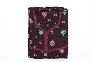 Elegant Maroon Nighty with Exquisite Detailing
