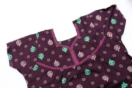 Elegant Maroon Nighty with Exquisite Detailing view 3
