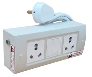 INDRICO 16 Amp Electric Extension Board for Heavy Duty with Individual Switches PVC White Pack of 1