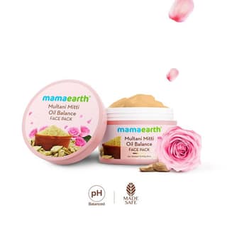 Mamaearth Multani Mitti Oil Balance Face Pack Controls Oil, Minimizes Pores & Gives Radiant Skin (200g)