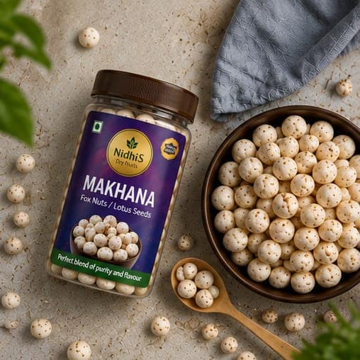 NidhiS Dry Fruits Makhana (Fox Nuts / Lotus Seeds) view 4