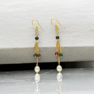 Sri Jagdamba Pearls Whril Pearl Earrings For Women Girls